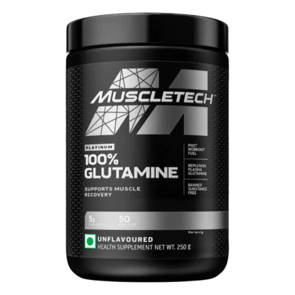 عبوة Platinum 100% Glutamine من MuscleTech - 50 حصة