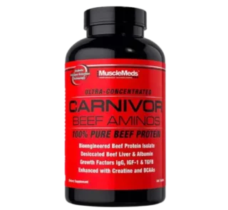 عبوة Carnivor Beef Aminos – 100% بروتين لحم بقري من MuscleMeds