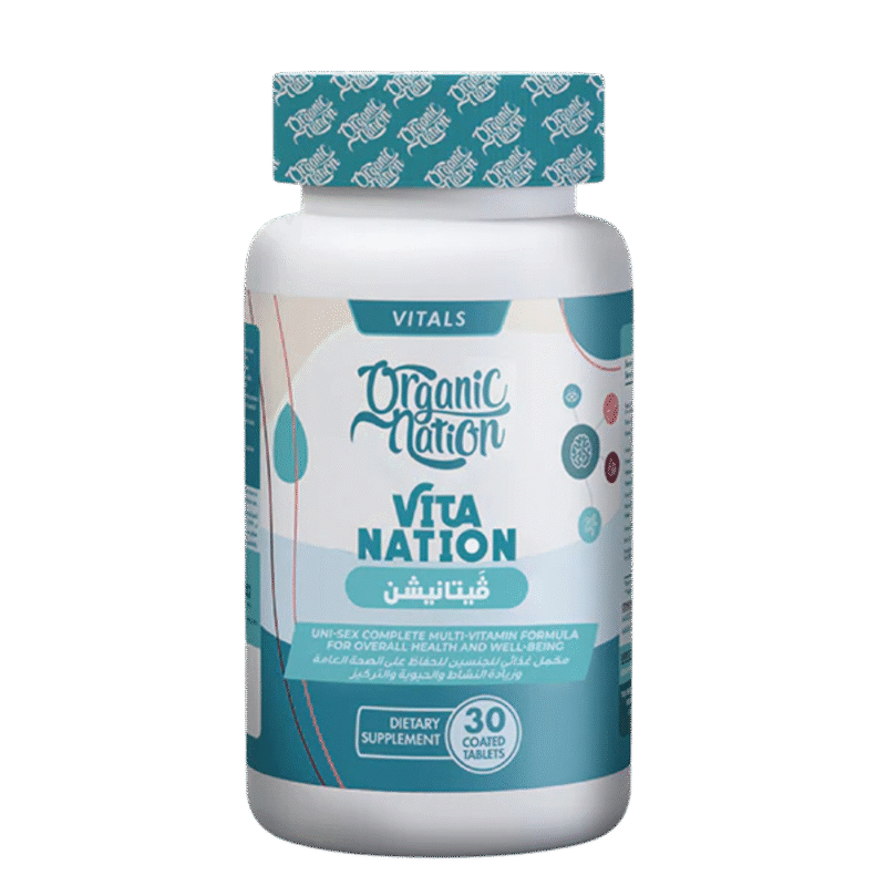 عبوة Organic Nation VitaNation – 30 قرص متعدد الفيتامينات